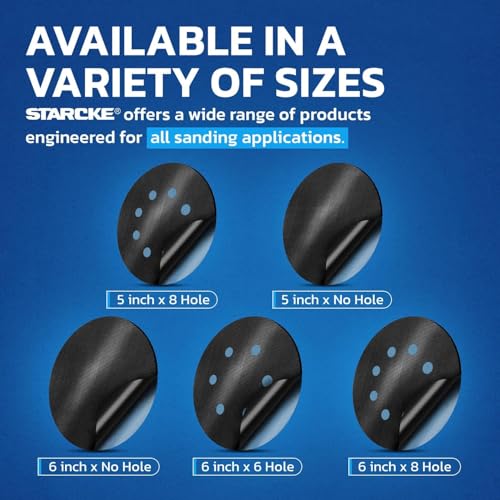 STARCKE 6 Inch PSA to Hook & Loop Conversion Pads 3-Pack 6 Hole - color: 6 Inch x 6 Hole