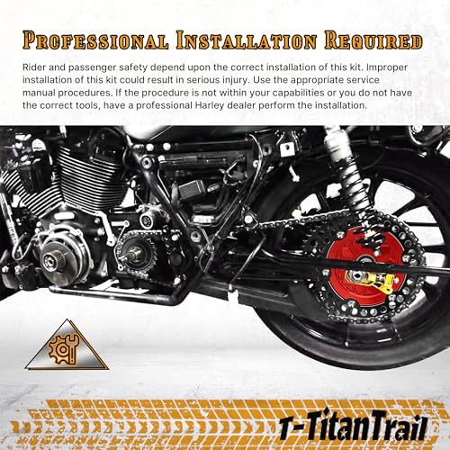 2009-up Touring Belt Drive to Chain Drive Conversion Kit for Harley, Red - color: Red