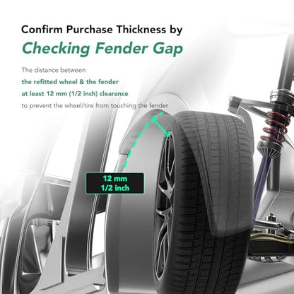 YHTAUTO 5x100 Hub Centric Wheel Spacers 1 Inch for Saab, Subaru, Toyota - size: 1 Inch Thickness, style: 4 PCS