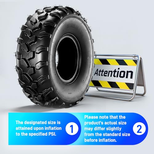 18x9.50-8 ATV Tires,4PR All-Terrain Tires,Tubeless,Pack of 2 - size: 18x9.50x8
