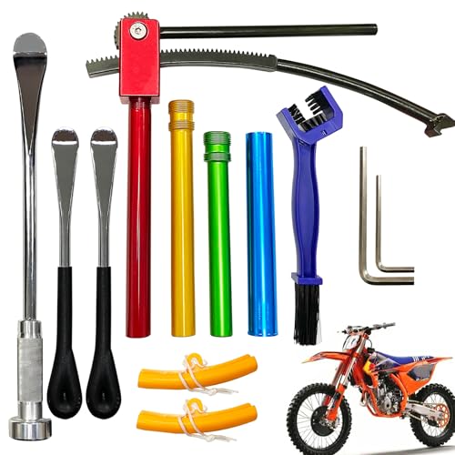 Dirt Bike Tire Changing Tools Complete Package for Motocross Enduro Compact Dirt Bike Tire Changer for 16" to 21" Wheels Quick Easy Mount 15mm to 25 mm Axles (Complete kit) - style: Complete kit