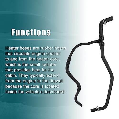 X AUTOHAUX HVAC Heater Hose for Chrysler 300 2011-2020 for Dodge Challenger 2011-2021 for Dodge Charger 2011-2021 Heater Supply Hose Replace No.55038163AI/55038163AE