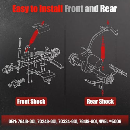 Golf Cart Shocks HD Coil Spring for EZGO TXT Medalist 1994-Up Front or Rear
