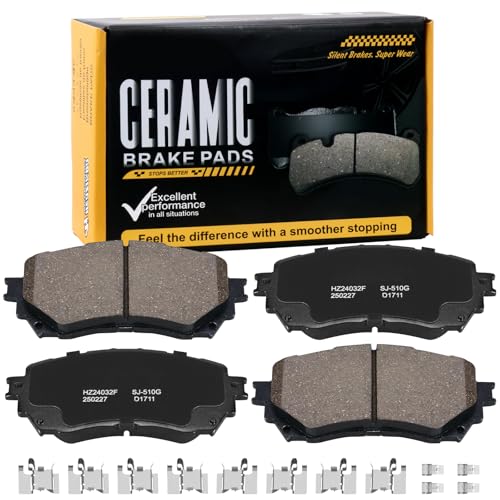 D1711 Front Ceramic Brake Pads Kit Fit For Mazda 6 2014-2021 - style: HZ1711