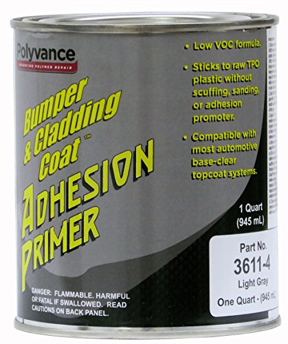Polyvance Bumper and Cladding Adhesion Primer, Low VOC, Light Gray, Quart