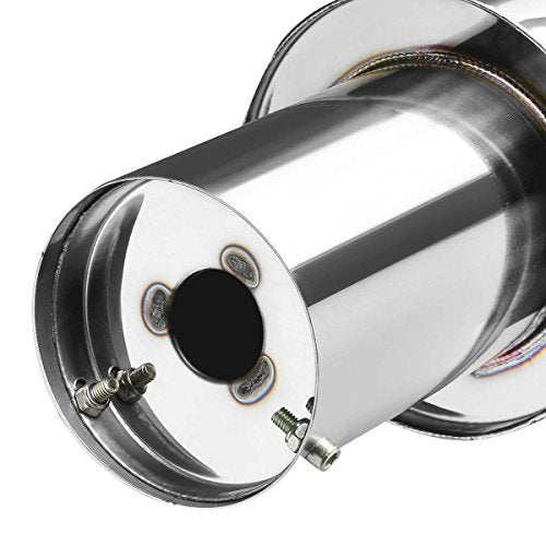 DNA MOTORING CBE-HC06EX Stainless Steel Cat Back Exhaust System [Compatible with 06-11 Honda Civic EX 1.8L] - style: Round