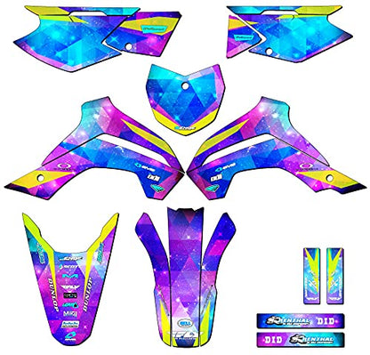 2021-2025 KLX 140 RF SPACE KADET Galaxy Complete Kit Compatible with Kawasaki | Senge Graphics Inc - size: Complete Kit