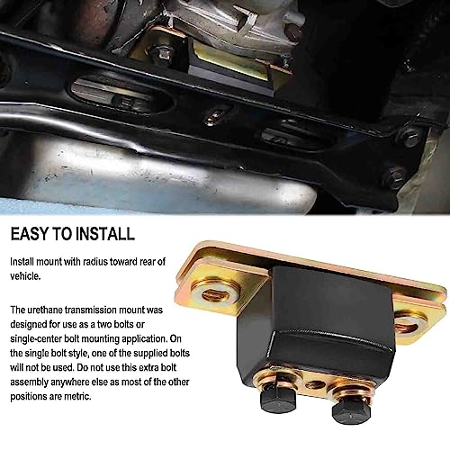 3.1108G General Transmission Mount Performance Polyurethane Mounts Bracket Set Fit for GM Cars and Trucks TH350, TH400, 700R4, and for Chevy Turbo Most Transmissions