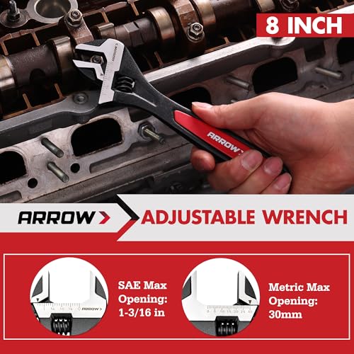 ARROW 8-Piece Pliers and Wrench Set, Pliers Kit with Roll-Up Pouch
