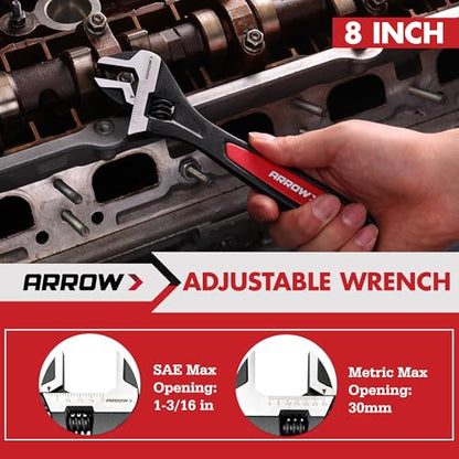 ARROW 8-Piece Pliers and Wrench Set, Pliers Kit with Roll-Up Pouch