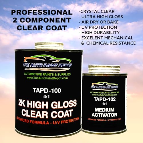 Auto Paint Depot Touch Up Paint - High Gloss Clear Coat -Made in the USA (4:1 Quart with Medium Activator)