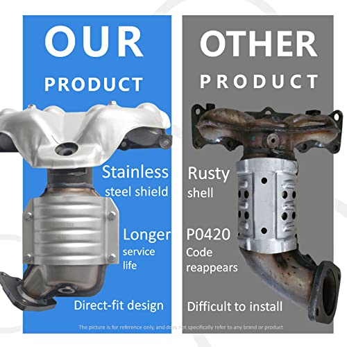 JT Exhaust Catalytic Converter Compatible with 2001 2002 2003 Toyota RAV4 Base L4 2.0L (EPA Compliant) - size: for 2001-2003 Toyota RAV4 2.0L