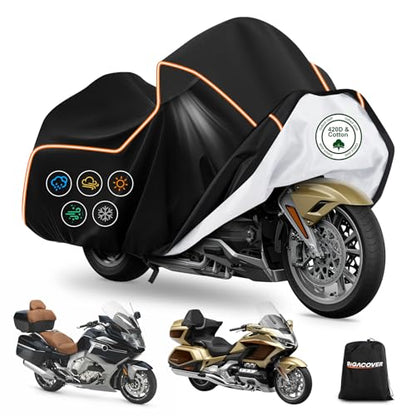 Motorcycle Cover for Honda Gold Wing GL1800 Tour 2001-2025 with Top Box - size: for Honda GL1800/Gold Wing