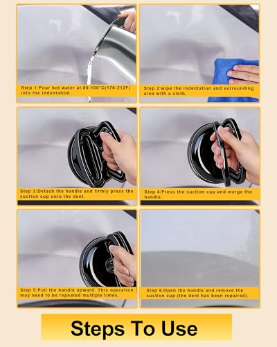 3 Pack Metal Dent Puller,Car Dent Puller ,Heavy Duty Metal Car Dent Repair Kit,Upgraded Aluminum Alloy Dent Pulle,Paintless Dent Repair Tools for Car Dent ,Glass, Tiles Lifting and Objects Moving - size: 3PCS Metal Suction Cup