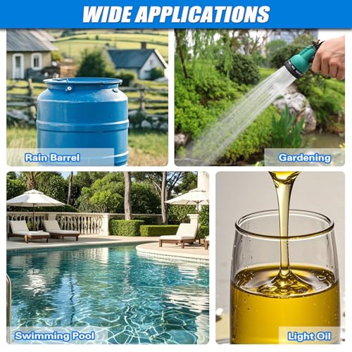 FIDISP Drill Pump for Water 750 GPH, with Hoses & 4 Adapter 12pcs (Black)