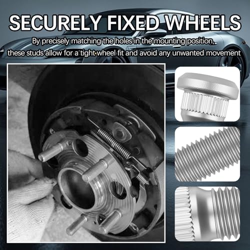 6PCS Trailer Wheel Studs 1/2-20 UNF,12.9 Grade Wheel Lug Studs