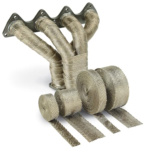 Design Engineering Titanium Exhaust Wrap 1" x 100' Lava Rock Technology - color: Titanium, size: 1" x 100'