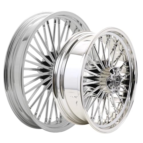 TOFR 21x3.5 18x5.5 Chrome Front Rear Wheels For Harley Dyna FXD FXDB 08-17 - color: 21x3.5 18x5.5 Chrome, size: Dyna 2008-2017