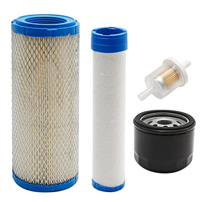 laffoonparts 11013-7044 Air Filter Replacement for Kawasaki FX651V FX691V FX730V FX751V FX801V FX850V FX1000V 4 Cycle Engine Replace#11013-7045 with 49065-7007 Oil Filter