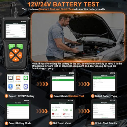 12V 24V Car Battery Tester 100-2000 CCA