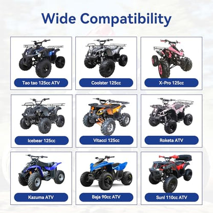 Complete Wiring Harness Kit Compatible with Tao tao Coolster 110cc 125cc Chinese ATV Quad 4 Wheeler 4 Stroke Parts with Ignition Coil Relay Solenoid Voltage Regulator CDI Box Stator Starter