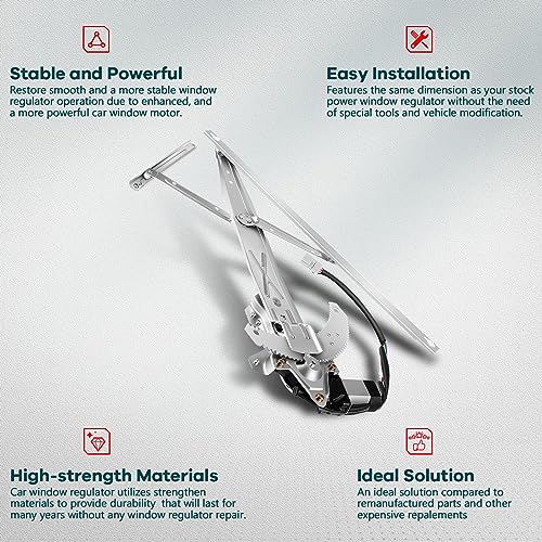 FINDAUTO 741-490 Power Window Regulator for 1998-2002 for Honda for Accord - size: Front Left, style: 1998-2002 for Honda for Accord