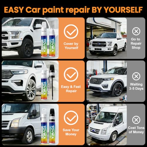 (650/9650 Calcite/Cirrus White Touch Up Paint for Mercedes-Benz - color: Upgraded 650/9650 Calcite / Cirrus White for B/C/E/G/R/S/M/CL/GL/ML/CLA/CLA/CLK/CLA/SLK Series