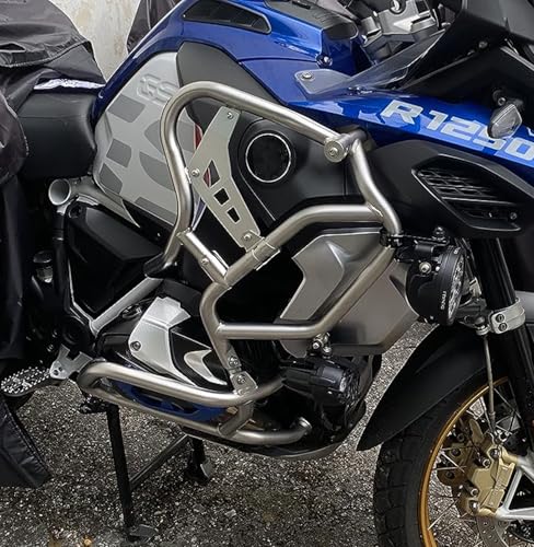 Crash Bar Extension for R 1250 GS Adventure ADV 2018-2024 Engine Guard - color: Silver