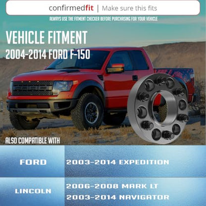 Wheel Accessories Parts 4 Pcs Hub Centric Wheel Spacers 6 on 135mm 6x135mm 1.75 Inch Thick 87.1mm Hub M14X2 14x2 Thread Stud Fits Ford F-150 Expedition ｜ Lincoln Navigator Mark LT - size: 1.75" Thick - 4 Pack, style: 2001-14 F150 Expedition