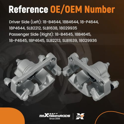 maXpeedingrods for 18B4644 18B4645 Rear Brake Caliper for Chevrolet Impala - size: 18-B4644+18-B4645