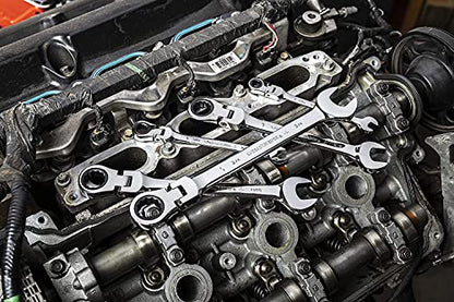 GEARWRENCH 12 Piece 72T Flex Ratcheting Combination mm Wrench Set | 9901D - size: 12 Pc, style: With Wrench Rack