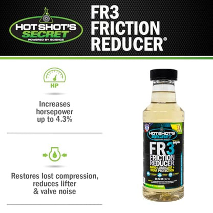 Hot Shot's Secret FR3 Friction Reducer, Engine Lubricant and Wear Protection, 16 oz - size: 16 fl oz