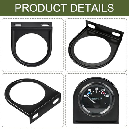 Single Gauge Mounting Panel, Gauge Bracket Holder, Dashboard Gauges Mounting Panel with Single Hole, Universal Metal Gauges Pillar Mount Pod Holder for Car, Truck, Boat and More (1PCS) - color: 1PCS