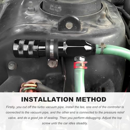 Manual Boost Controller Kit, 1-30 PSI Adjustable Closed Loop Turbo Chargers, Universal Aluminum Turbo Boost Controller for Most Petrol Diesel Engines, Car Accessories