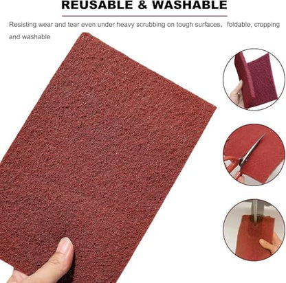 15 Pack 6" x 9" Hand Pads Set- Coarse Medium Fine Purpose Scuff Pads, Scuffing, Scouring, Sanding, Paint Primer Prep Adhesion Scratch - Surface Preparation Automotive Car Auto Body Woodworking - style: Mixed color