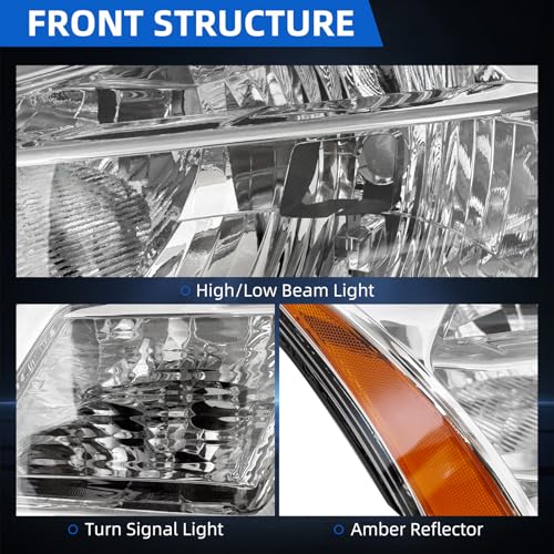 Headlight Assembly Compatible with 2008-2011 Focus S SE SES SEL - size: Left Driver Side