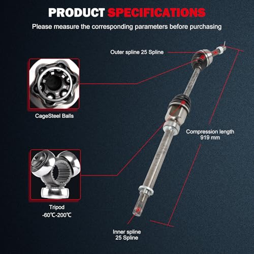 CV Axle NCV53908 for Nissan Cube/Versa 2007-2014 Front Right Auto CVT - size: 17-9970