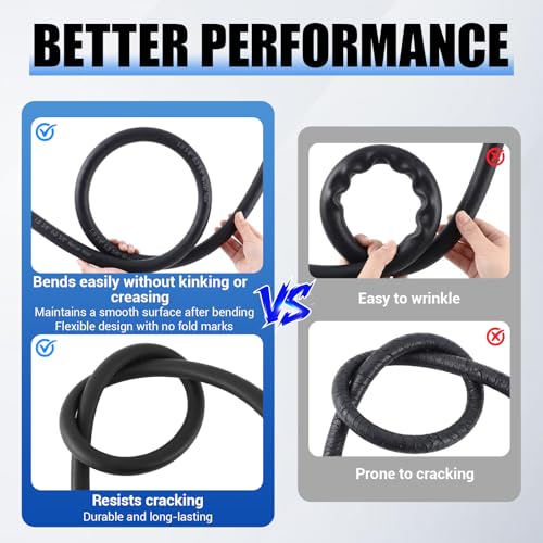 Outus 3/8",50ft EPDM Heater Hose, 85PSI Black Coolant Hose Automotive - size: 3/8",50FT