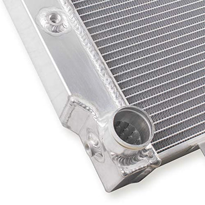 OHOB-COOL 3row Full Aluminum Radiator For 1972-1986 73 74 75 76 85 Jeep CJ CJ5 CJ6 CJ7 V8 Conversion (CHEVY ENGINES ONLY) - size: 72-86 jeep