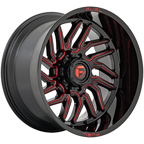FUEL OFF-ROAD D808 HURRICANE 20X10, 5X5.0, 4.79, -18mm GLOSS BLACK MILLED RED TINT - D80820007547 - color: GLOSS BLACK MILLED RED TINT, size: 20X10, 5X5.0, 4.79, -18mm