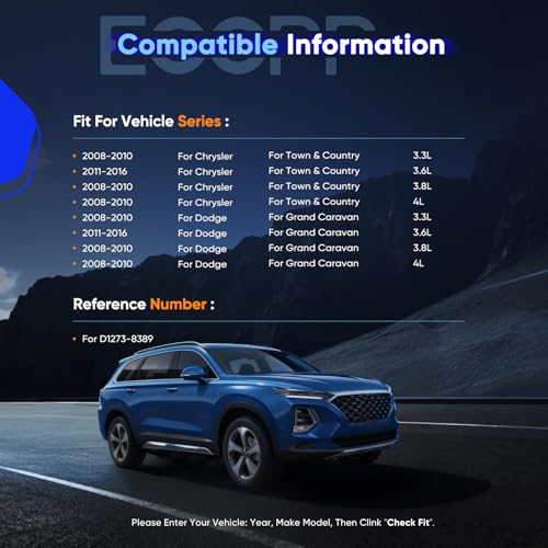 Brake Pads ECCPP D1273 Front Ceramic Brake Pads Kits For Jeep For Wrangler - size: Front D1273-8389