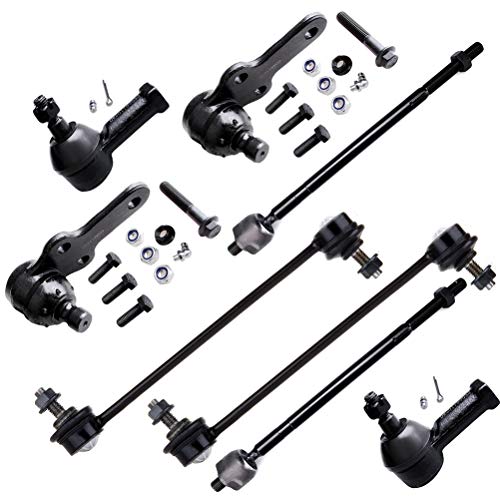 8pc Set Front Inner Outer Tie Rod End Ball Joint Sway Bar for Ford