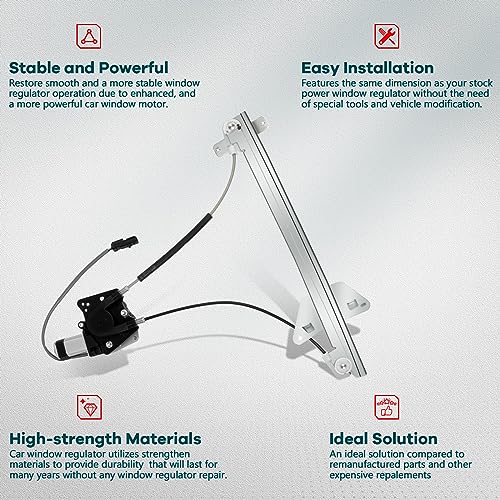 FINDAUTO 741-649 Power Window Regulator for 2000-2004 for Dodge Dakota - style: 2000-2004 for Dodge Dakota