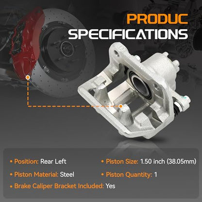 Brtec Rear Left Disc Brake Caliper Assembly, Replaces OE Number 19B6886