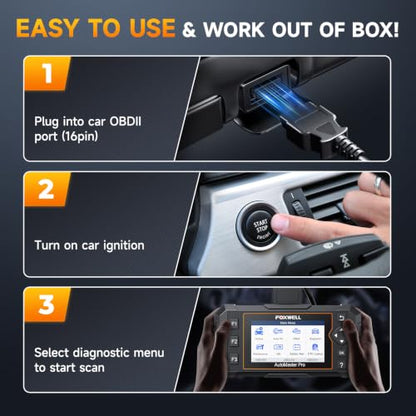 FOXWELL NT624 Elite OBD2 Scanner,All-System Scan Tool,8 Resets Code Reader