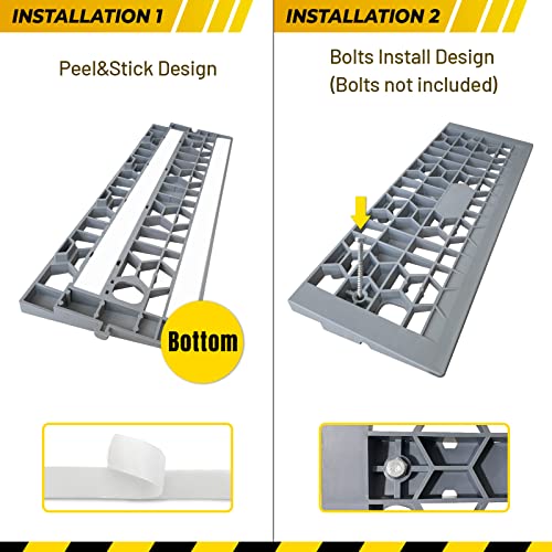 Modular Threshold Ramps for Doorways, 1" Rise Wheelchairs Ramps for Home Indoor, Solid Upgrade Material 3000 Lbs Load Capacity Door Ramps for Cars(2 PCS) - size: 1''-2 Packs