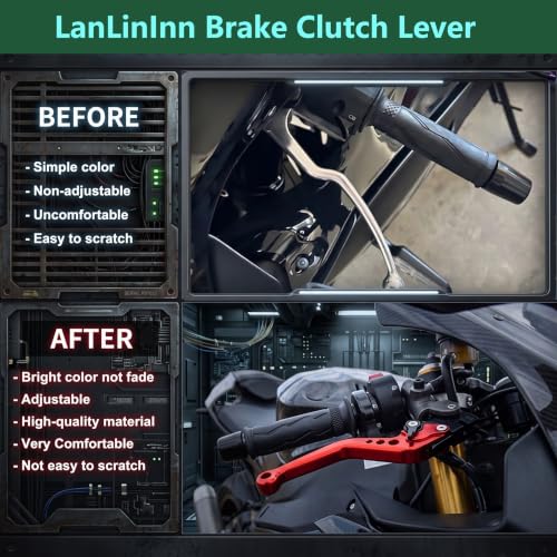 Motorcycle Brake and Clutch Levers Fit For ZX-6R ZX636 2019-2024 2025 2026 - color: Red