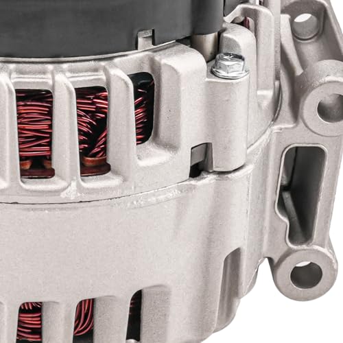 KAC Alternator Compatible With Audi for 2009-2017 Tiguan, CC 2008-2014 GTI 2012-2013 Jetta 2009-2016 Eos 2002-2009 A4 2008-2010 Jetta (Bosch Unit; 140 Amp) 11070N 12V CW 6-Groove Pulley - size: 11070N