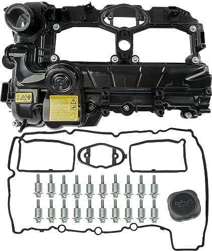 N20 Engine Valve Cover Kit with Gasket, Bolts & Oil Filler Cap Compatible with 2012-2018 BMW 228i 320i 328i 328i GT xDrive 428i 528i X1 X3 X4 X5 Z4 L4 2.0L Replaces# 11127588412 264-517 - color: PLASTIC