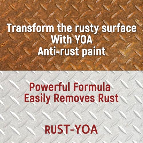 YOA Metal Paint, Water-Based Rust-Proof Paint, 16 fl oz, Metal Primer and Protective Coating, Rust-Proof Coating, Permanently Prevents Rusts (Matte Red) - color: Red, size: 16 Fl Oz (Pack of 1)